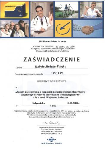 stomatolog-bialystok-Izabela-Siwicka-Puczko-certyfikat-15-2 5404e23a8d8a8