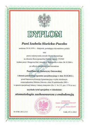 stomatolog-bialystok-Izabela-Siwicka-Puczko-certyfikat-specjalizacja-2 5404e24aea085